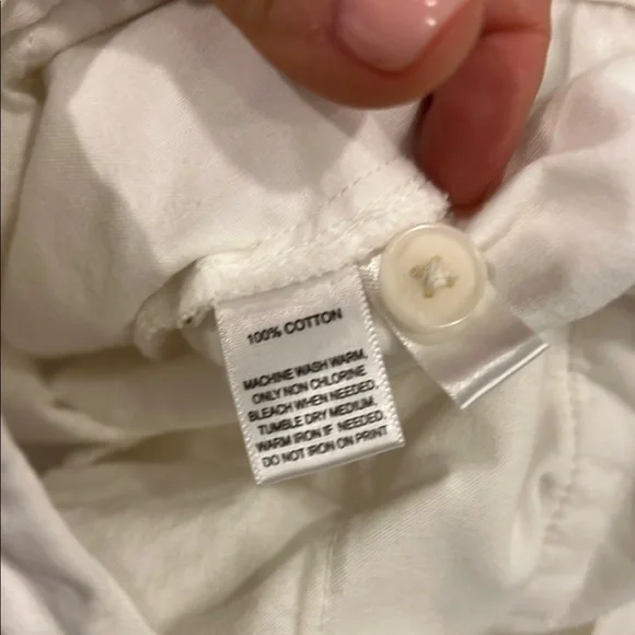 Loft cotton Women's White Shorts. Size 8 - Picture 4 of 6